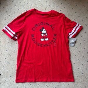 Disney Mickey Mouse Original Mouseketeer T-Shirt Medium Red Brand New
